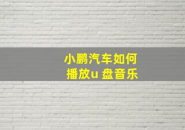 小鹏汽车如何播放u 盘音乐